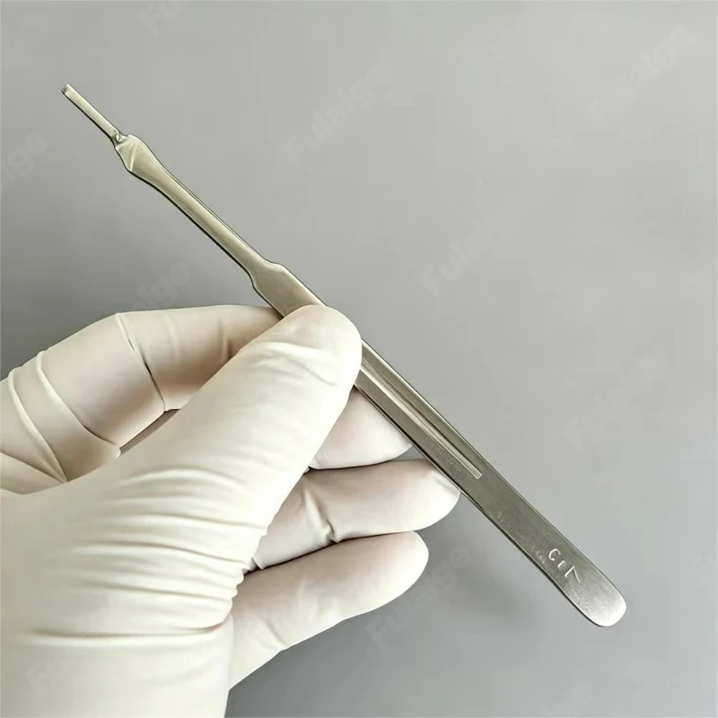 1PC Dental Scalpel Handle Stainless Steel Surgical Blades Handle No.3/4/7 Medical Instruments Removable DIY Cutting Tools