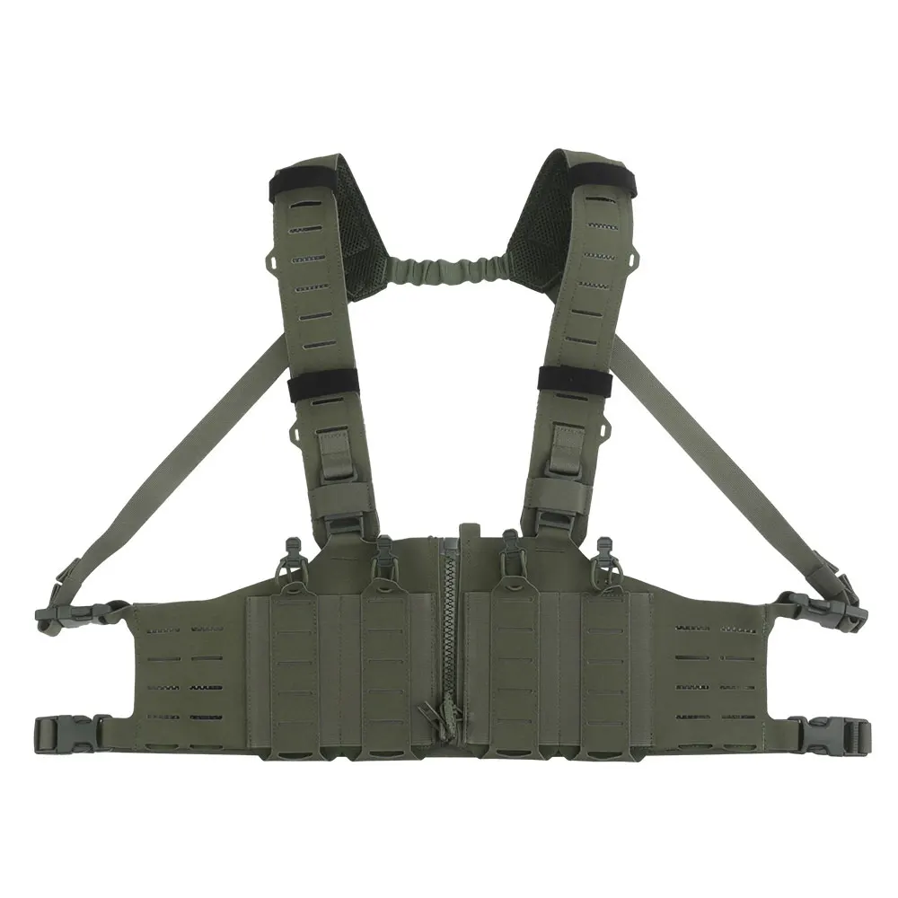 OPHIDIAN SF Chest Gear Vest Equipment Chest Gear Zipper Connection Molle Training Hunting Vest with M4 AR Magazine Pouch