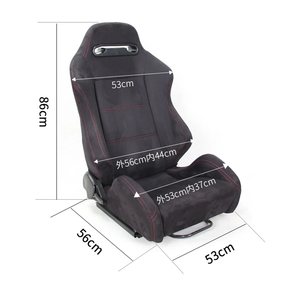 Black Suede Universal Adjustable SimRacing Series Sport Car Seats Simulator Gaming Racing Seat