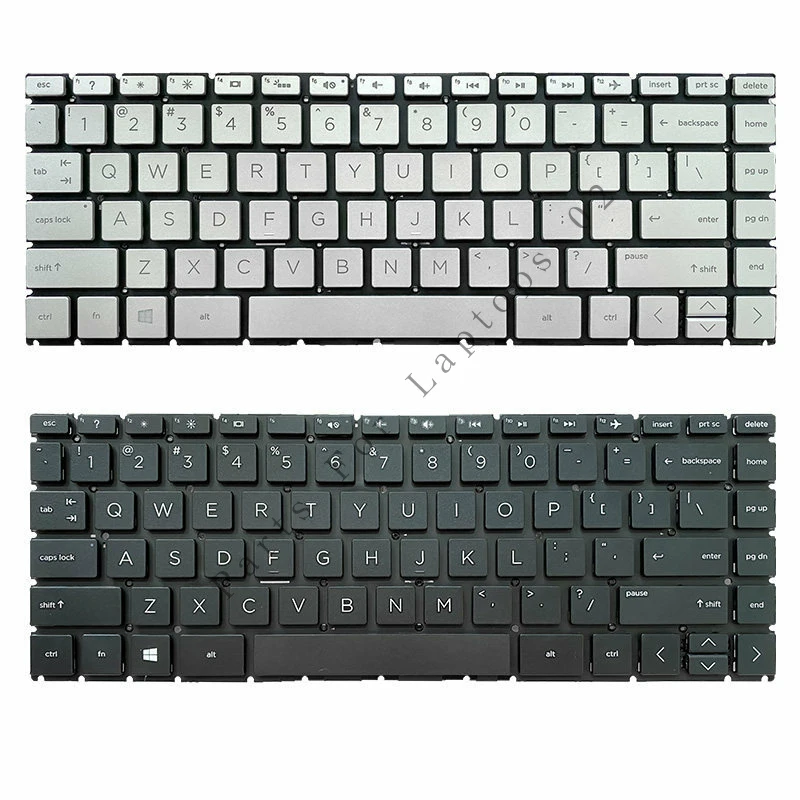 pp For HP 14-CD 14-CM 14-CK 14M-CD Laptop Replacement Keyboard Black/ Silver