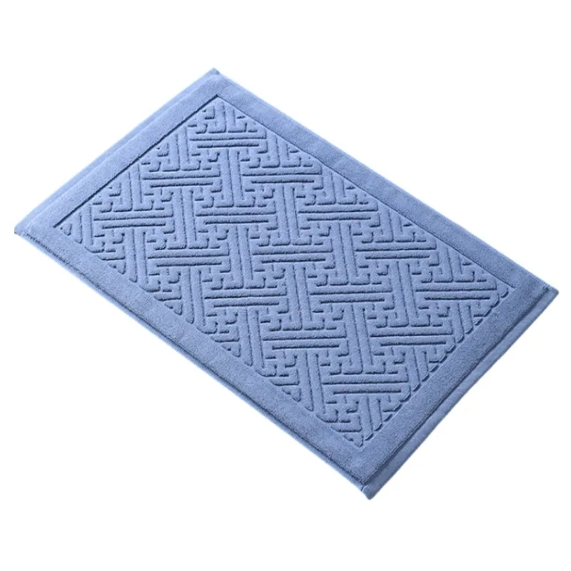 

Luxury Blue Gift Bathroom Cotton Bathmats Classic Christmas Premium Floor Towel Mats Hotel Spa Shower/Soft Cozy Bathtub Mats