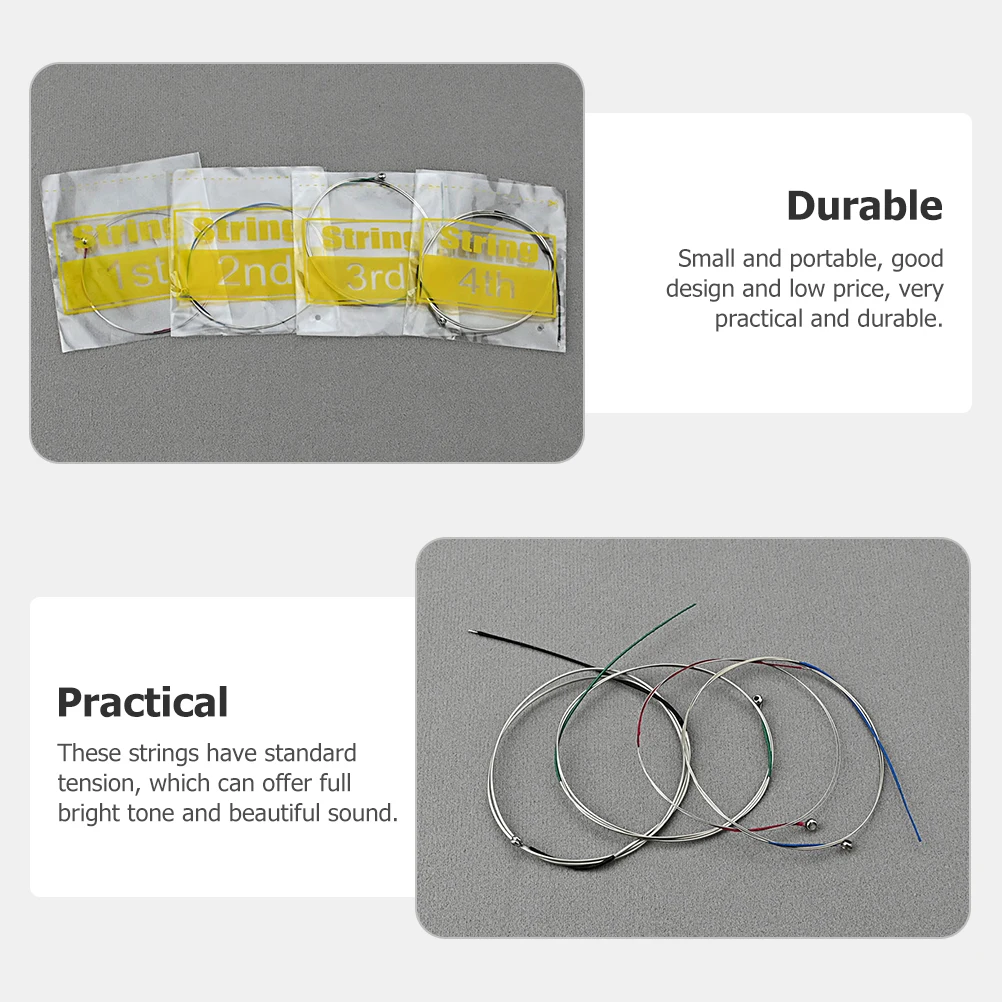 

1 set 1 Set Professional Viola Strings Replacement Metal Durable Strong Standard Tension Bright Resonant Sound Easy Replacement