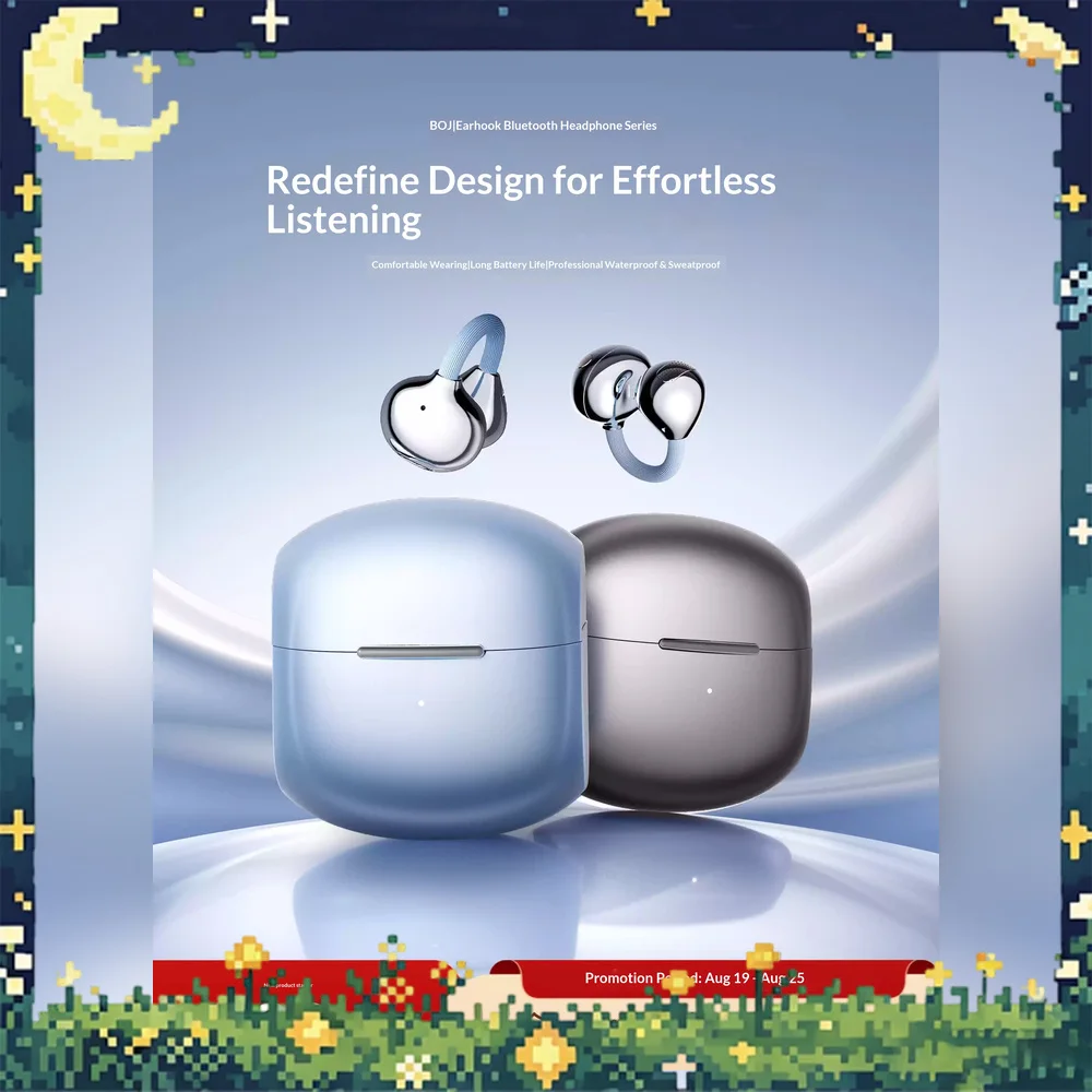 BOJ M05 Wireless Bluetooth Earphones with Clear Calls and Portable Charging Case For Gifts