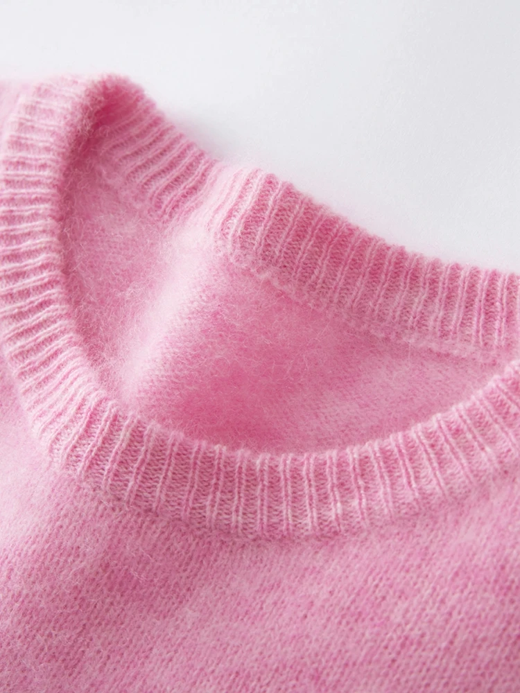 High Quality 100% Merino Wool Women Sweater Autumn Winter Female Elegant Knitwear Pullover Luxury Long Sleeve O-Neck Clothes Top