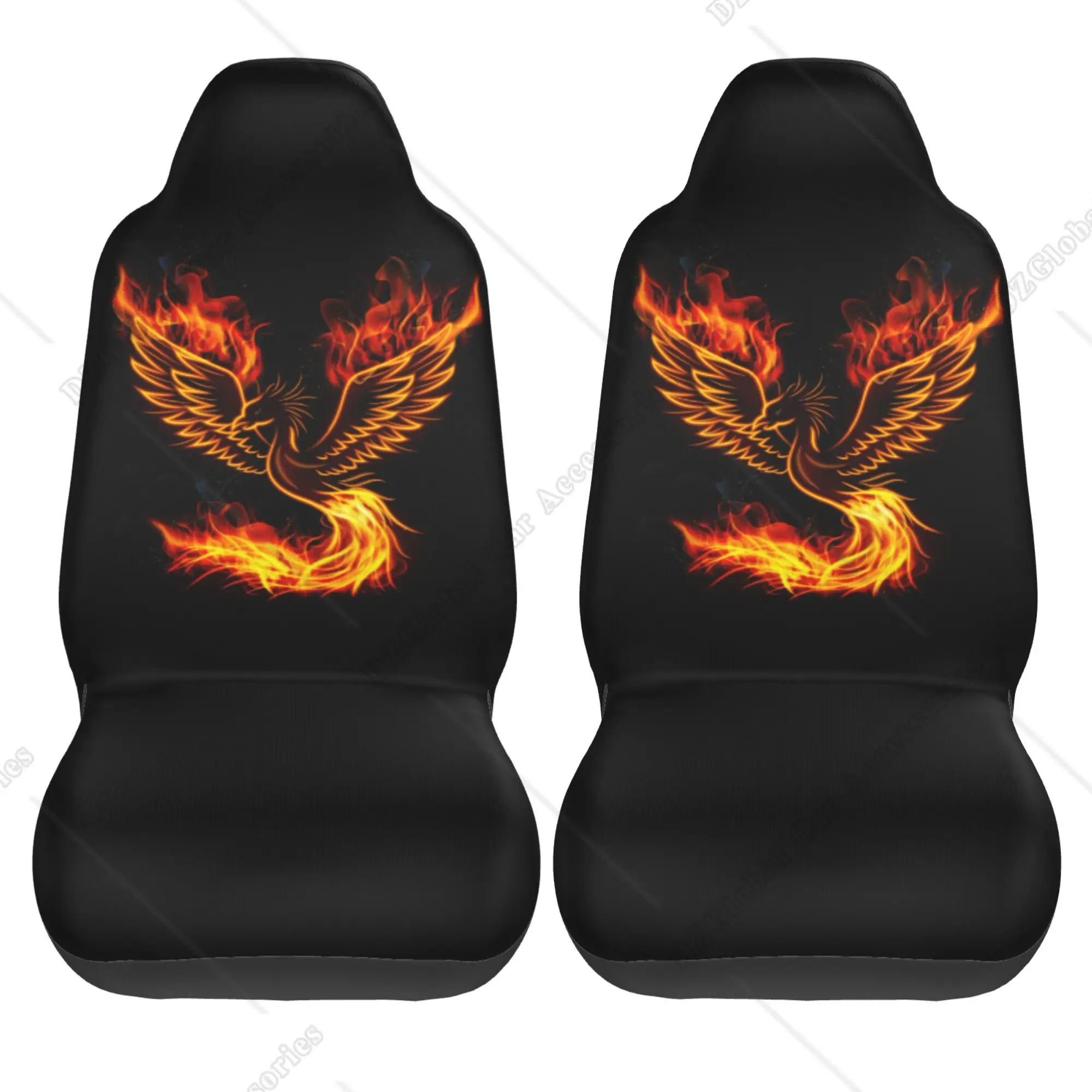 Phoenix Fire Bird coprisedili per auto 2 pezzi Set protezione per sedile anteriore del veicolo accessori interni protezioni coprisedili per auto