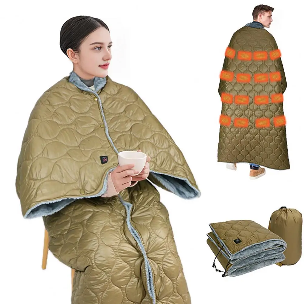 

Usb Throw Blanket Portable Usb Rechargeable Heating Blanket with 3 Heat Auto Shut-off Overheat Protection for Back Neck