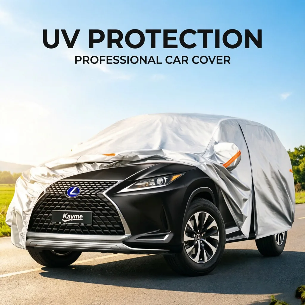 

Kayme Premium All Weather Car Cover Fit Lexus SUV Outdoor Waterproof Wind Anti-UV Snow Dustproof Fit for 201 x 78 x 70 inches
