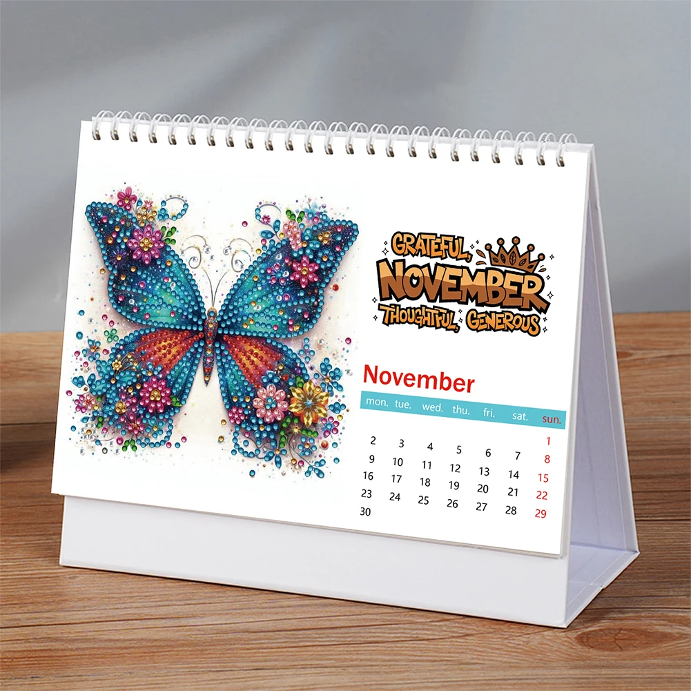

2026 Calendar Diamond Painting Kit DIY Diamond Art Desk Calendar for Home Office