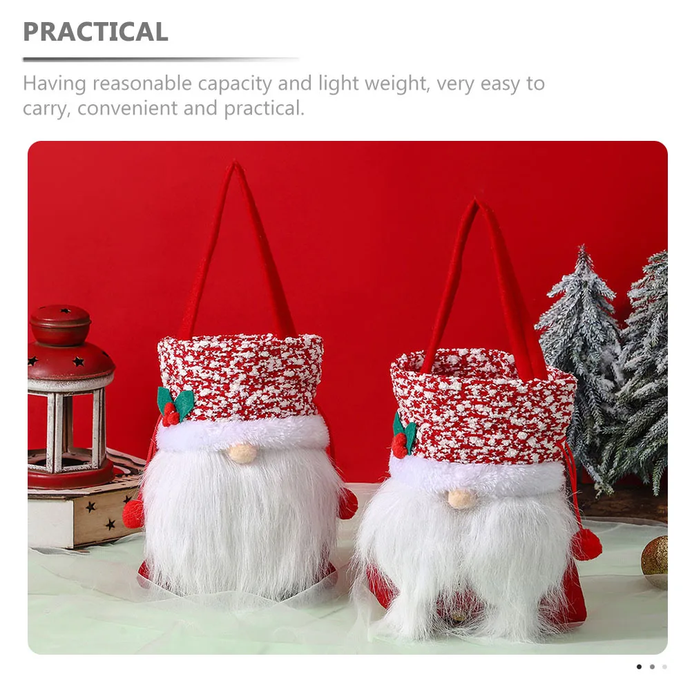 

4Pcs Christmas Candy Bags Cartoon Xmas Gift Wrapping Storage Bag Festive Party Favor Holder Reusable Christmas Gift Bags