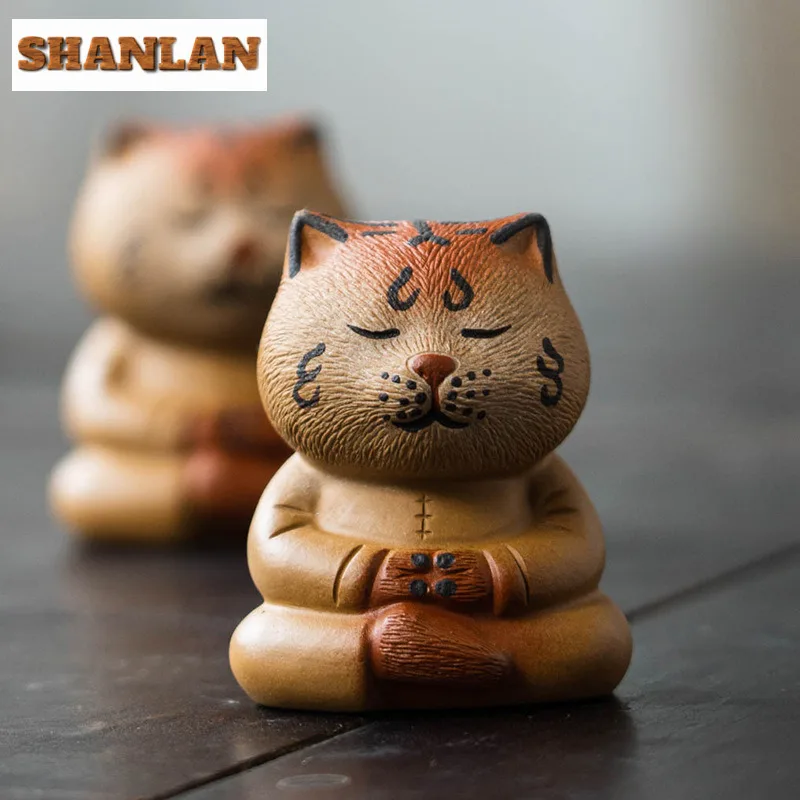 

Милый Сидящий Тигр Фиолетовый Песок Зодиак Тигр Чай Домашнее Животное Винтаж Счастливая Модель Чайная Фигурка Игрушки Чайная Статуя Украшения Украшения