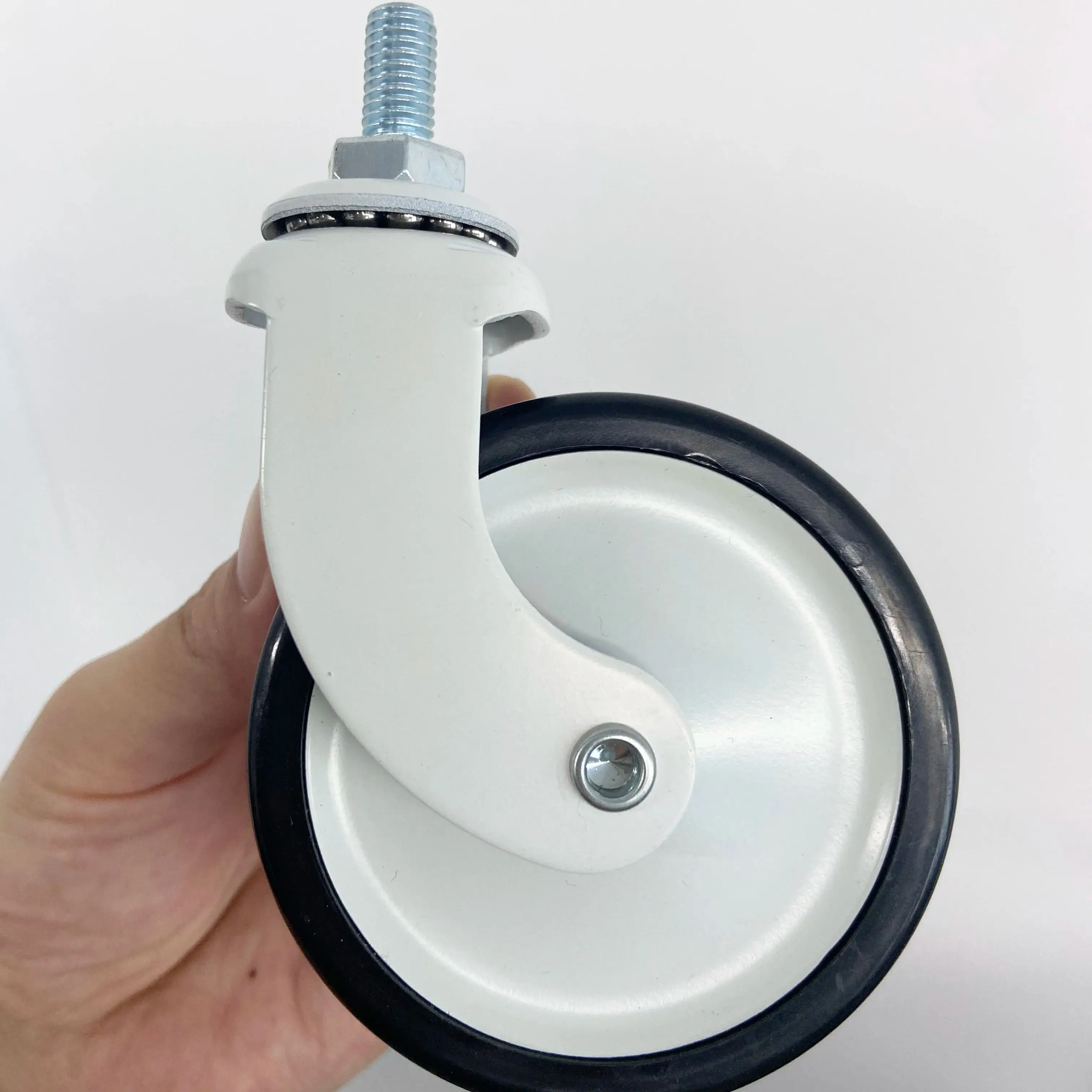 

4-Pack 3" Dining Chair Casters - Rubber Wheels with Screw Mount & Brake for Silent Movement (Universal Furniture Use)