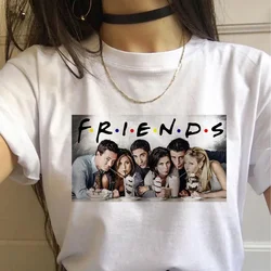 friends tv show t shirt Clothing 2024 korean tshirt 90s women female top tee shirts Graphic t-shirt Girl kawaii summer Korean