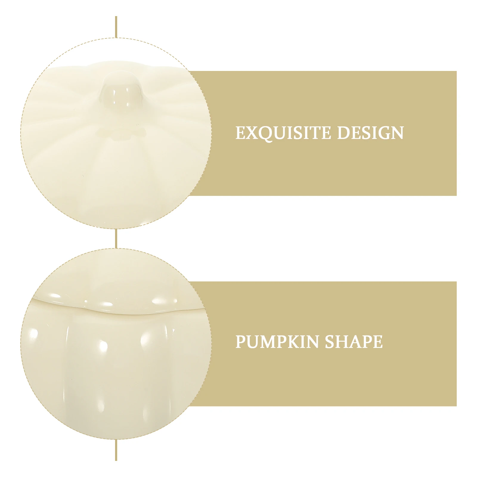 

Pumpkin Shape Jar Fall Ceramic Canisters Sealed Container with Lid Food Storage Bean Tea