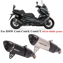 Carbon Fiber For BMW C400 C400X C400GT 2018 - 2020 2021 Motorcycle Exhaust Escape Systems Pipe Mid Link Tube Mufflers DB Killer