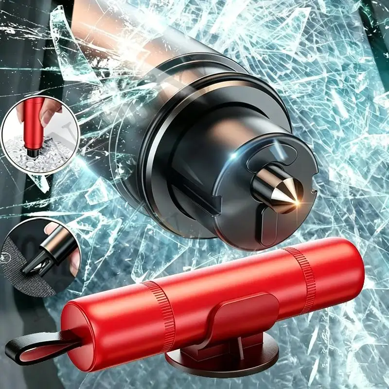 Alloy Steel Car Safety Rescue Hammer Automatic Seat Belt Cutter Window Breaker Emergency Rescue Tool