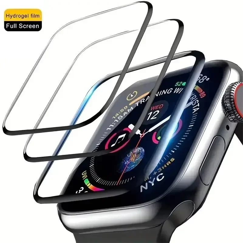 Vollständig gebogener Displayschutz für Apple Watch Ultra 2 49 mm, kein Glas, schützend für Iwatch Serie 10 9 8 7 6 5 SE 46 mm 41 mm 45 mm