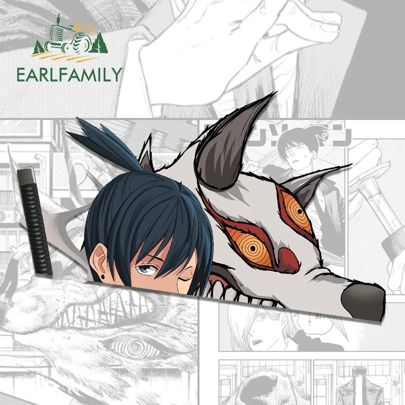 

EARLFAMILY 13cm x 7.2cm for Hayakawa Aki Anime Peeker Car Stickers Cartoon Funny Personality Campervan Decal Waterproof Decor