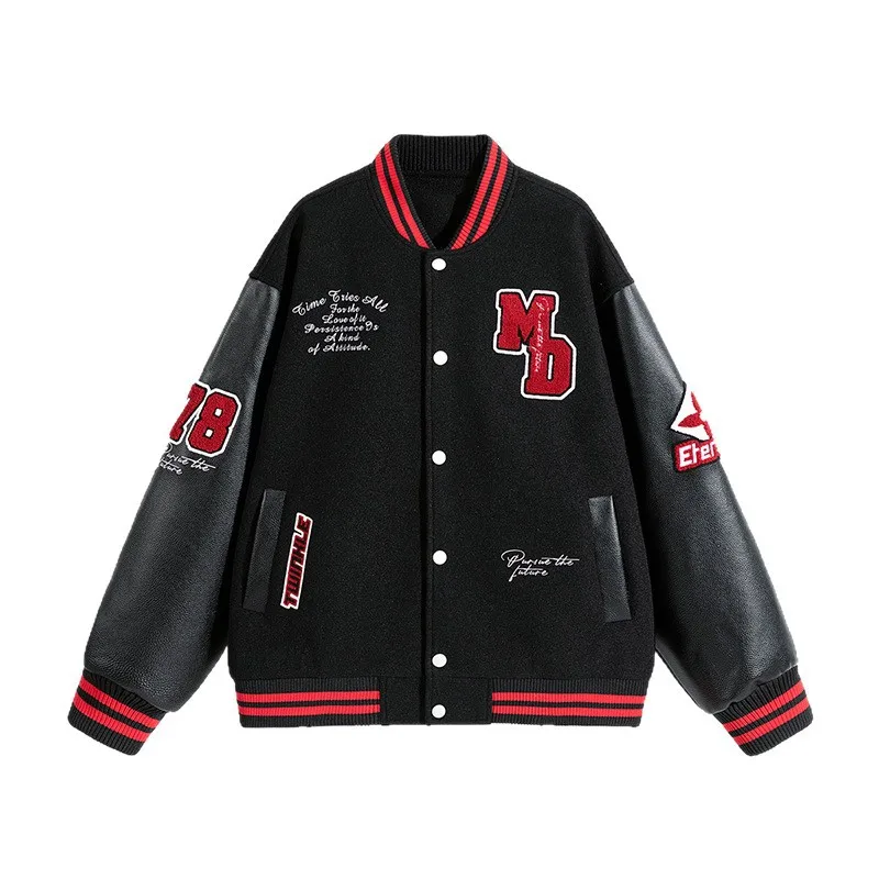 

Couple baseball-style jacket for men - fall American style casual jacket - high street versatile couple casual top