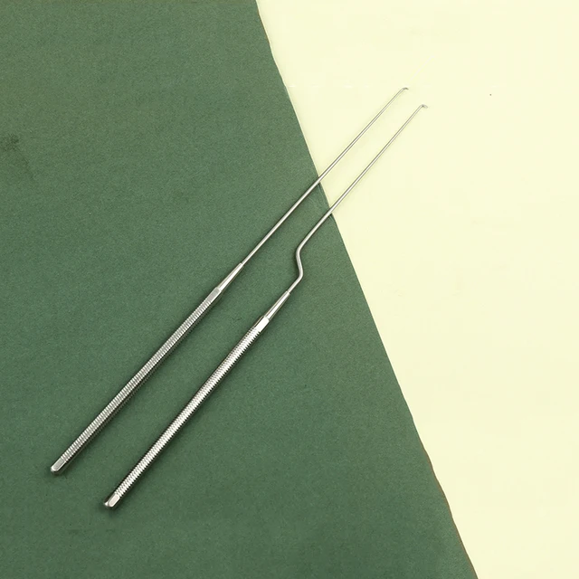 Haczyk do uszu z cerumenem dla pediatrów, narzędzia i instrumenty ENT z haczykiem do uszu, haczyk do uszu, prosta pistoletka.