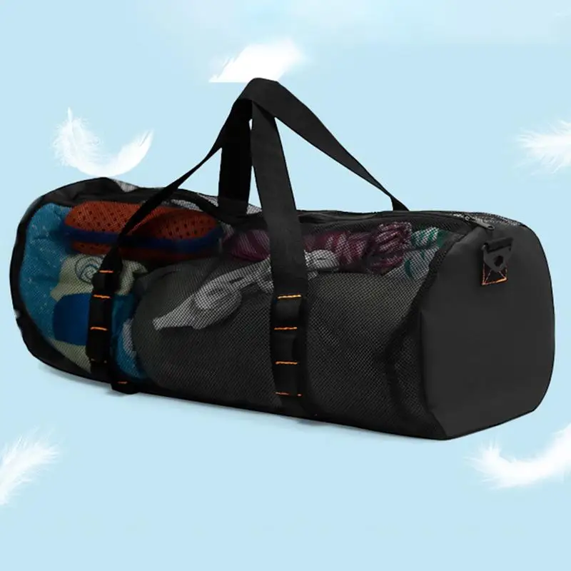 Grande capacidade dobrável malha duffel saco de mergulho à prova dwaterproof água bolsa de armazenamento para mergulho natação surf equipamentos