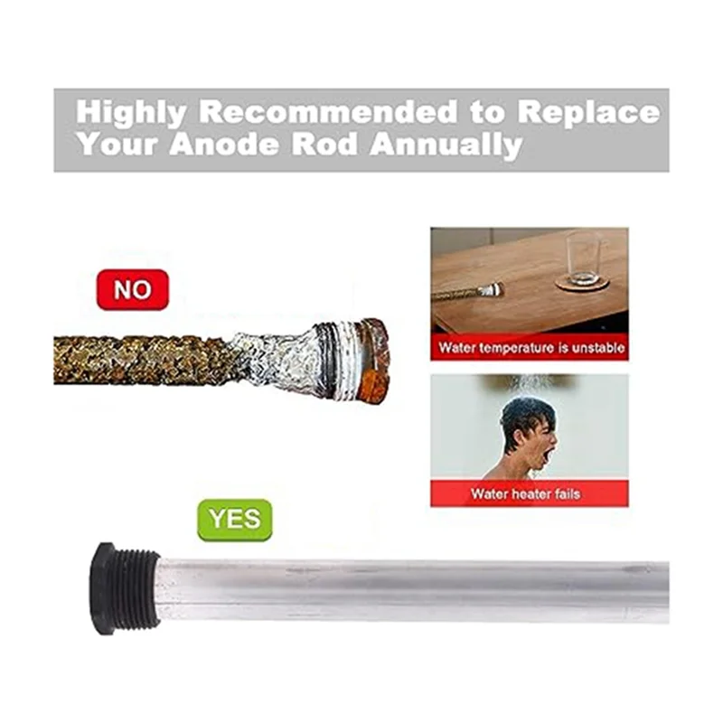 【Superdeals】Magnesium Anode Rod Water Heater Anode Rod 3/4NPT Four-Section Conjoined Constant Temperature Heat Pump Magnesium Ro