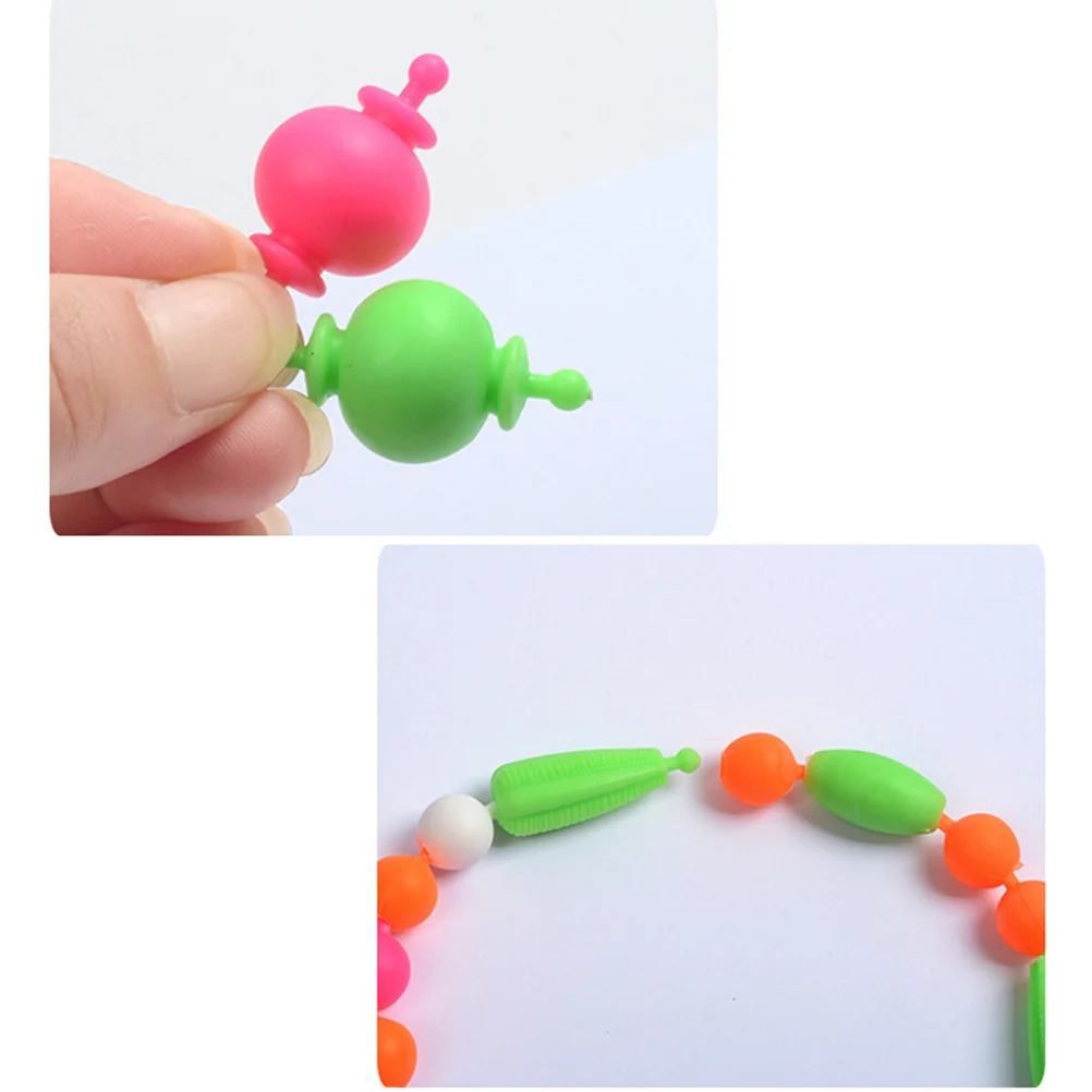 صندوق من الخرز البلاستيكي DIY للفتيات سوار قلادة صنع الحرف اليدوية مجموعة خرز ديكور ملون متين يحسن الإبداع #6