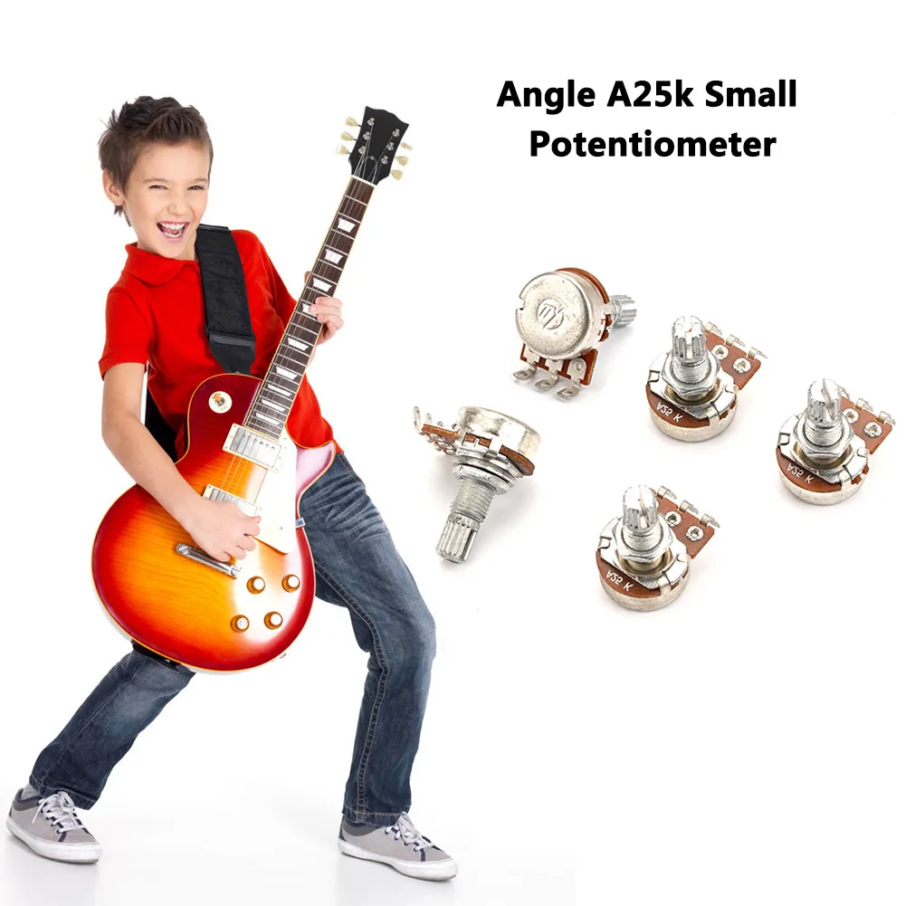 

5 шт., тон громкости гитары, большие горшки, замена потенциометра для бас-гитары, детали разъемного вала 18 мм, потенциометр гитары