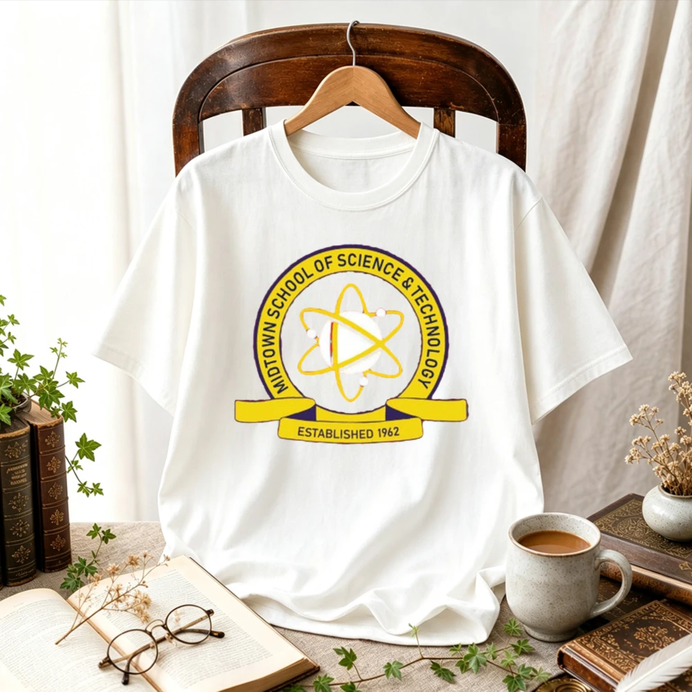 Midtown School of Science & Technology Logo Graphic T Shirt Retro Movie Badge Print Unisex Casual Cotton Streetwear Summer Tees