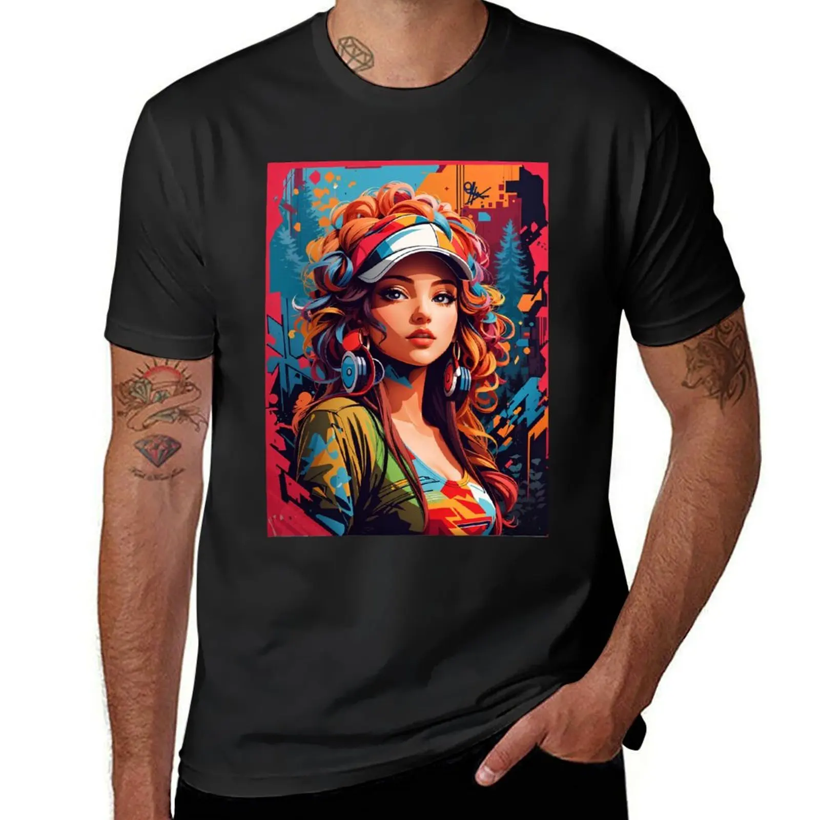 

women watercolor full. T-Shirt funnys sports fans t shirts for men graphic