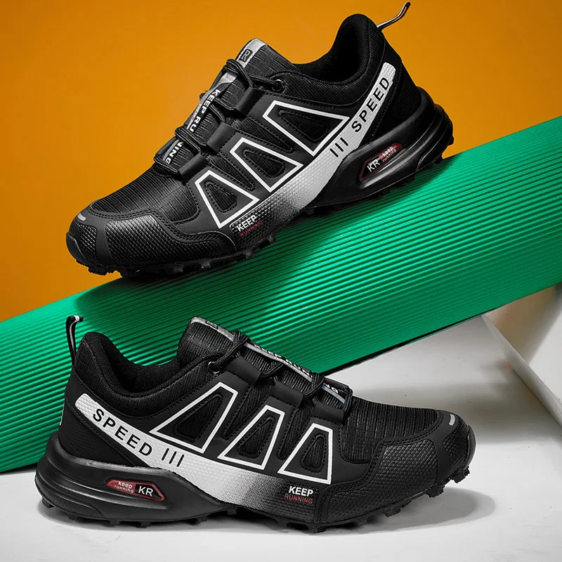 Men's Outdoor Hiking Shoes Off-Road Non-Slip Anti-Collision Breathable High-Quality Men's Boots Lockless Casual Cycling Shoes image 5