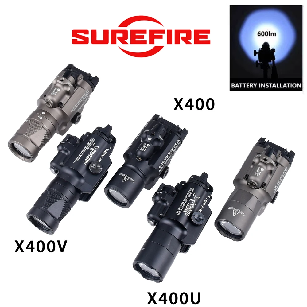 X400 X400U Surefire X300 Ultra X300U Flashlight Green/Red La-ser Light Combe Tactical Scout Light Hanging Strobe 20mm Rail