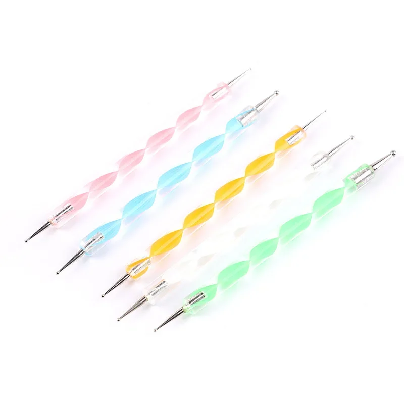 Nail Art Brush Set of 5 Nail Art Spot Drilling Pens Acrylic Spot Drilling Pens rhinestone picker tool nail art decorations tools