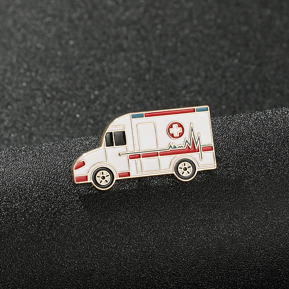 Creative Medical Ambulance Pin Doctor Nurse Accessories Gift for Friends Collection