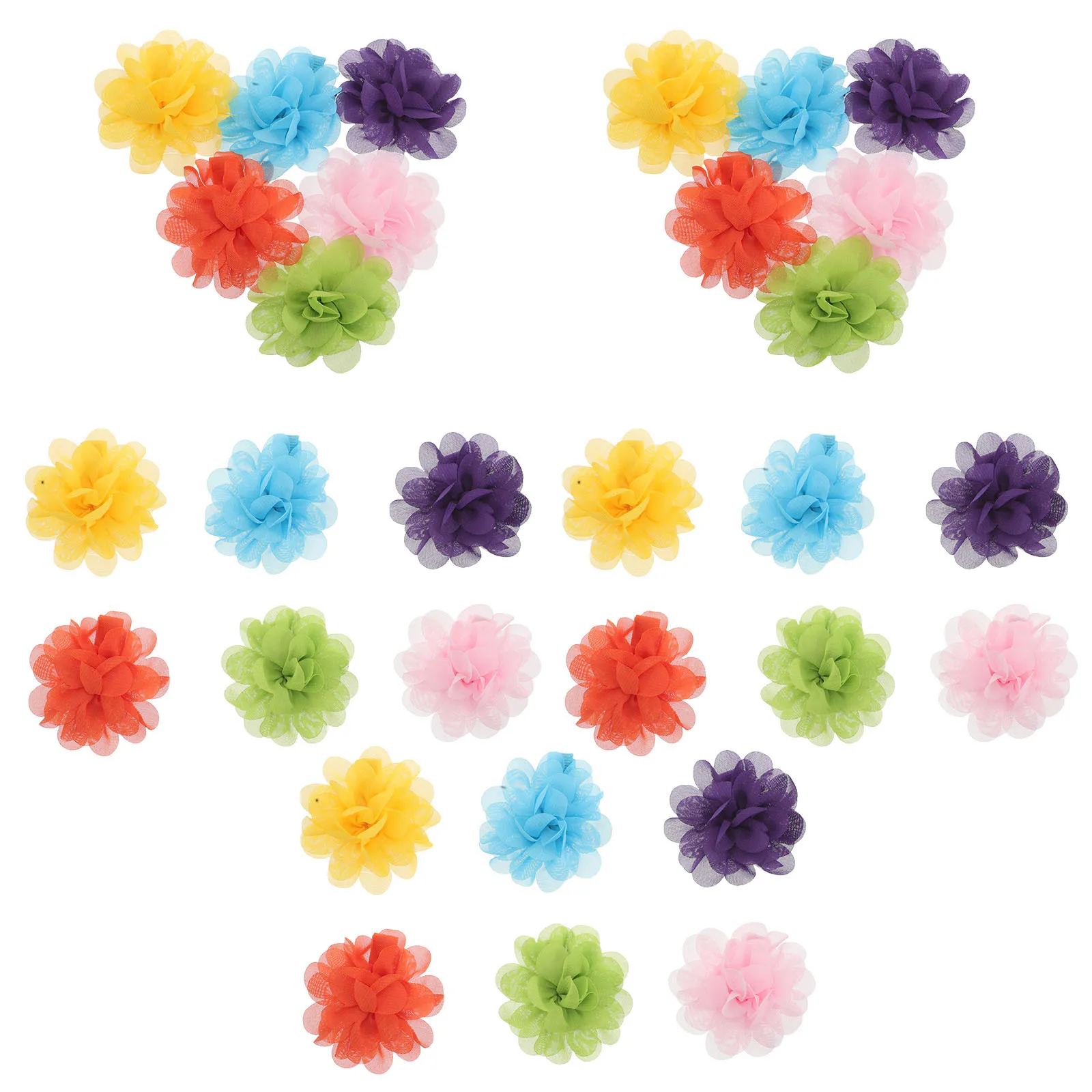 

30Pcs Pet Flower Collar Decorations Small Dogs Cats Chiffon Hair Clips Birthday Grooming Party Accessories Pet Flower Hair Clips
