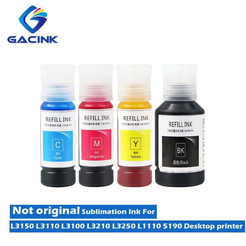 Refill Sublimation Ink Not Original For L3150 L3110 L3100 L3210 L3250 L1110 5190 Desktop Dye Sublimation Ink