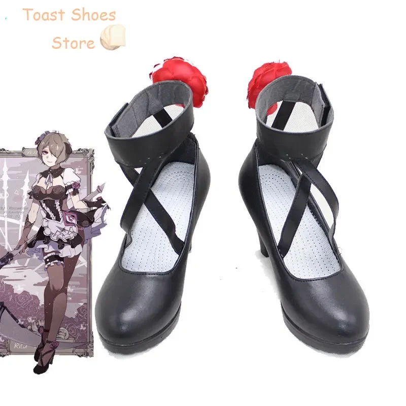 Game Honkai Impact 3 Rita Rossweisse Cosplay Shoes Halloween Carnival Boots PU Shoes  Cosplay Props Costume Prop