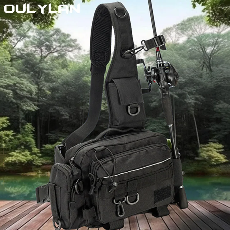 Tactical Chest Sling Bag Men's Riding Bags Hunting Gun Holster Backpacks Climbing Molle Fishing Pouch Archer Shoulder Backpack