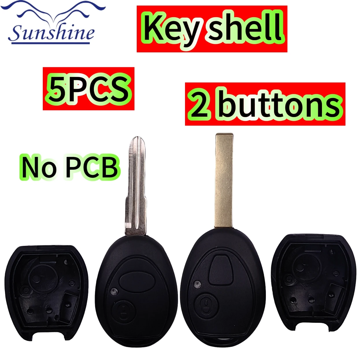 

5 шт. чехлов для ключей BMW Mini Cooper S R50 R53 Rover 75, Land Rover Discovery 199-2004, сменный корпус для дистанционного ключа 2BNT