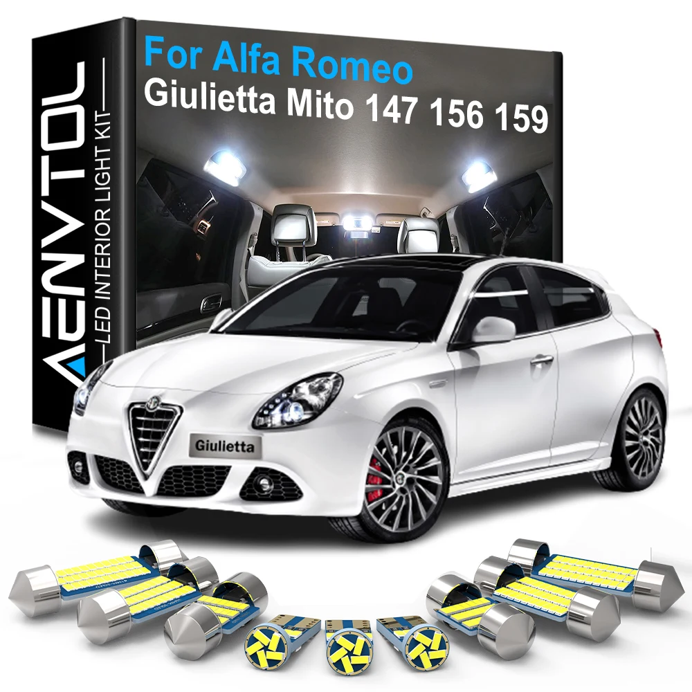 Car LED Interior Light Canbus For Alfa Romeo Giulia Stelvio Giulietta Mito Brera GT 147 156 159 166 1998-2023 Accessories Parts