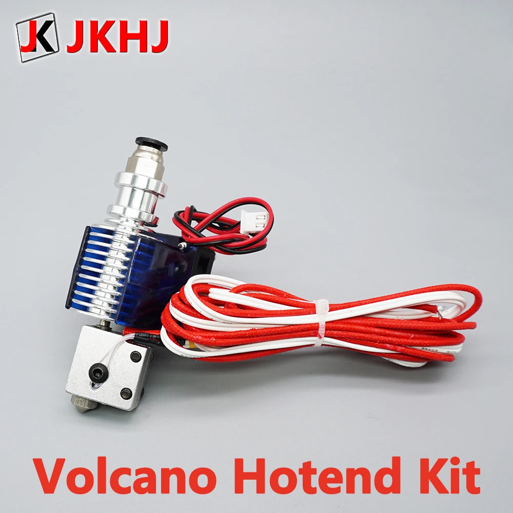 

Volcano Hotend 3D Printer Parts E3D V6 Large Diameter Nozzle Remote Print J-head 1.75mm/0.6 0.8 1.0 1.2mm 12V/24V Accessories