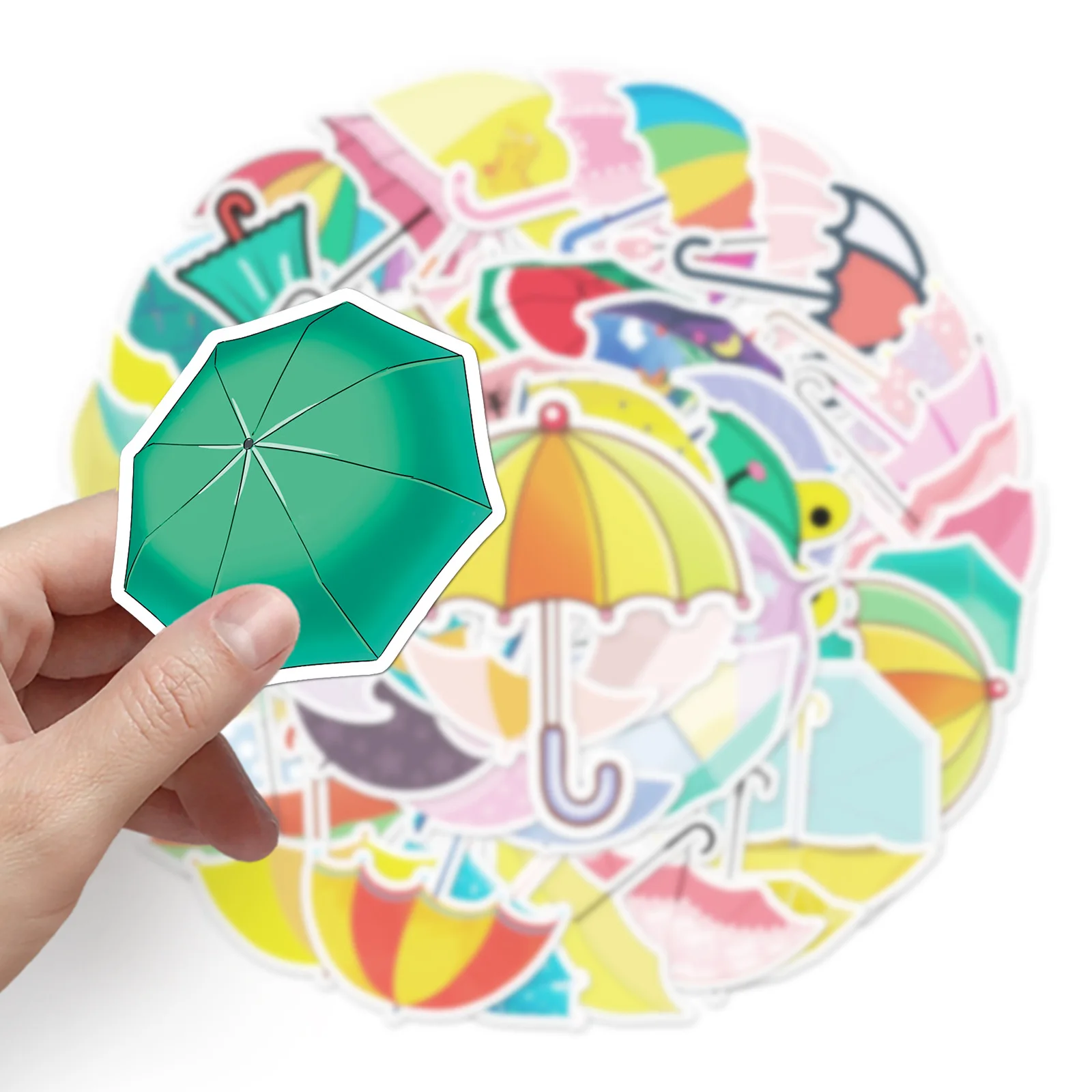 10/50 SZTUK Naklejek Graffiti z Parasolkami Personalizowane Kreskówkowe Naklejki w Stylu Ins Kolorowe Świeże Kreatywne DIY na Gitarę Kubek na Wodę Deskorolkę