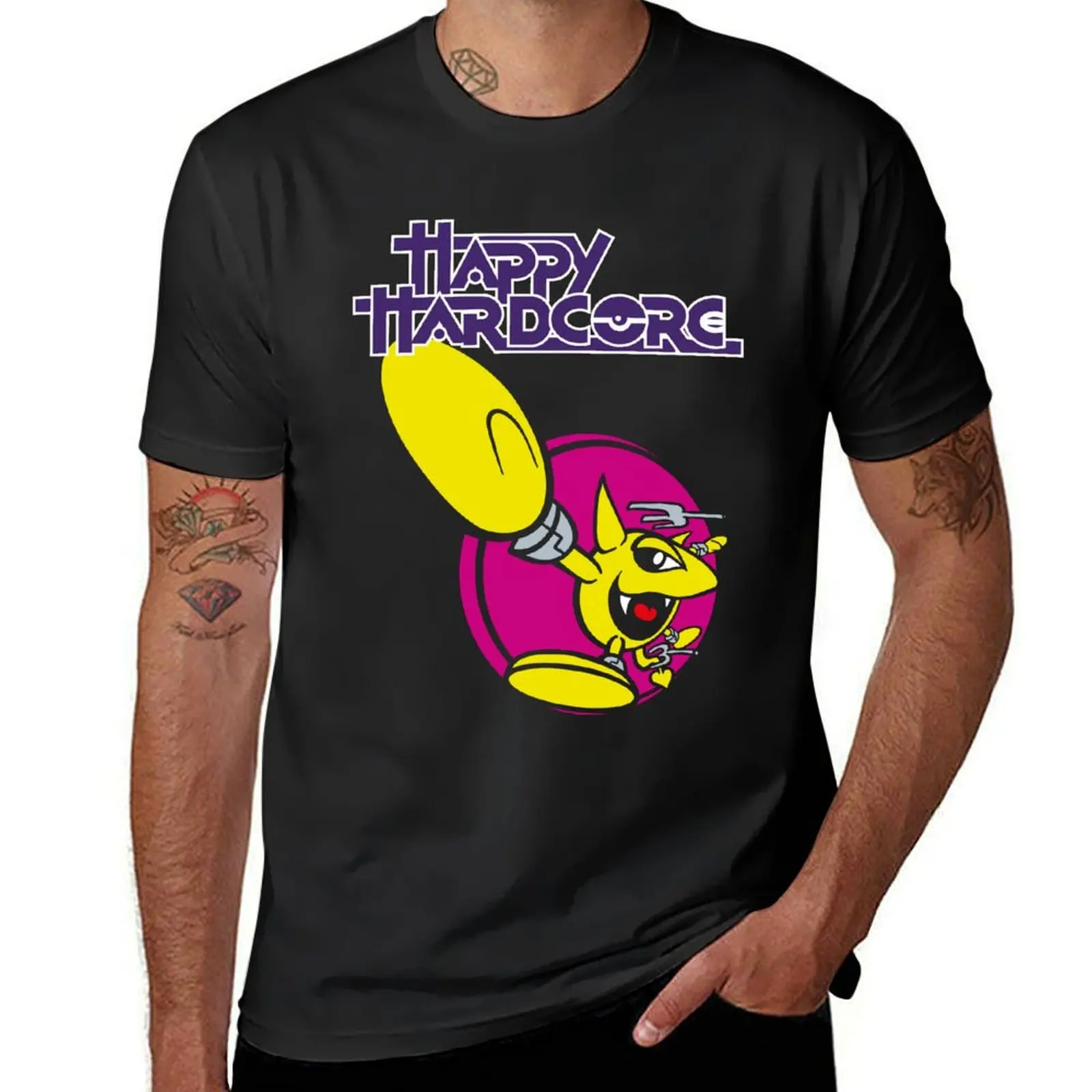 Camiseta Happy Hardcore v1 para hombre, ropa hippie de blacks, nueva edición