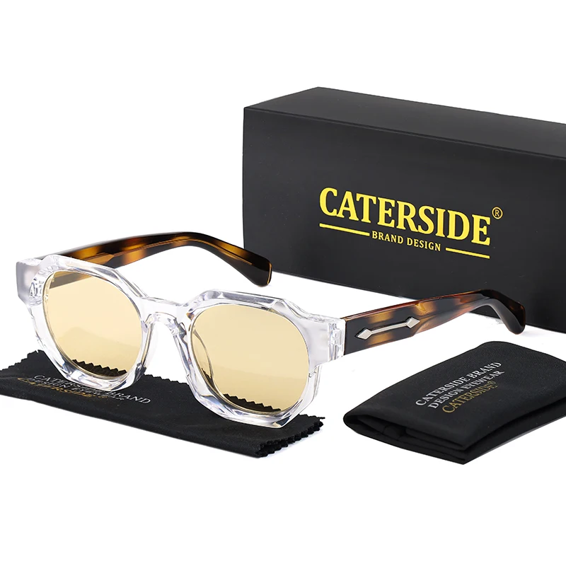 CATERSIDE Retro Punk Quadrat Sonnenbrille Männer Vintage Dicken Rahmen Hochwertige frauen Sonnenbrille Party und Urlaub Reise Brillen – Detail 11
