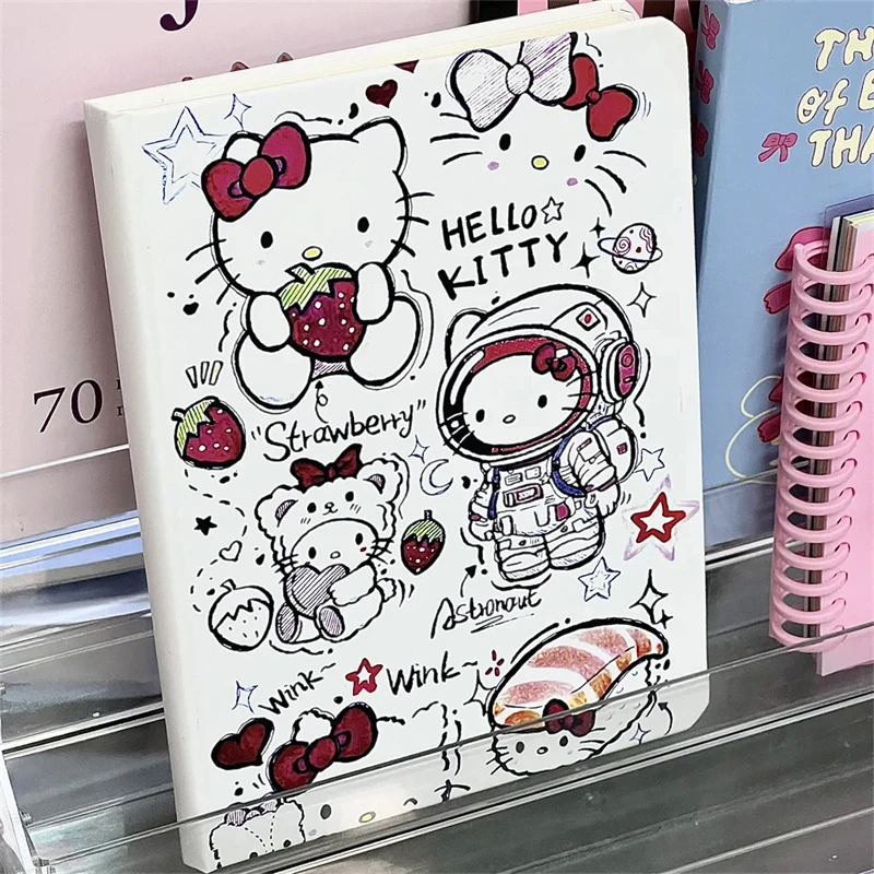 Sanrio Hello Kitty Cute Cartoon Kt Cat Cute Cartoon Graffiti Notebook Kawaii Periphery Student Stationery Tabletop Decoration