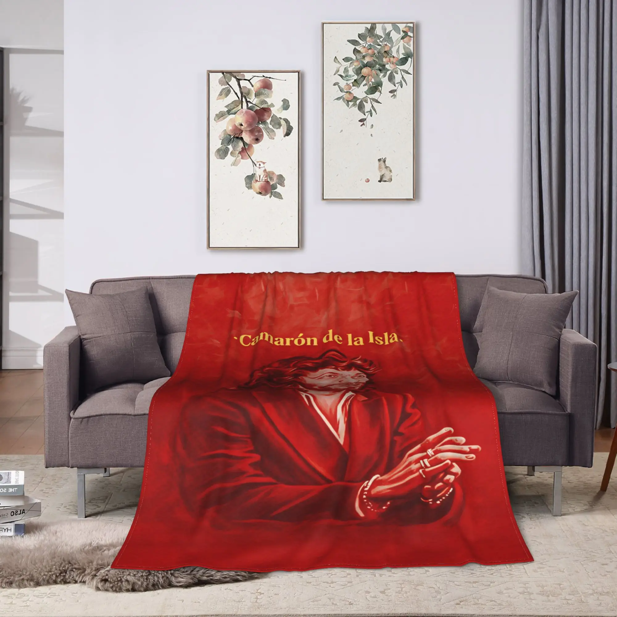 Camarón de la Isla  Soft Warm Blankets  Decorative Plush Throw Blanket Street Trend Bedroom Flannel Bedspread Sofa Bed Cover