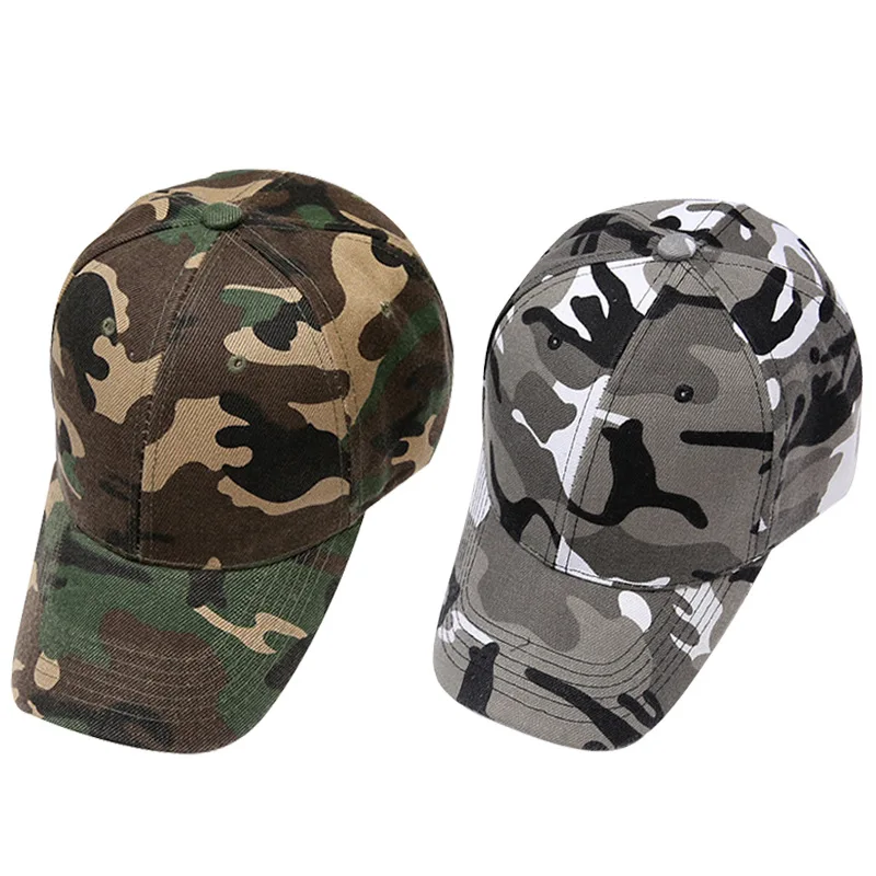 Baseball Cap Outdoor Sport Caps Leisure Army Camo Hat Sunscreen Duck Tongue Hat Snapback Caps Men\'s and Women\'s Camouflage Caps