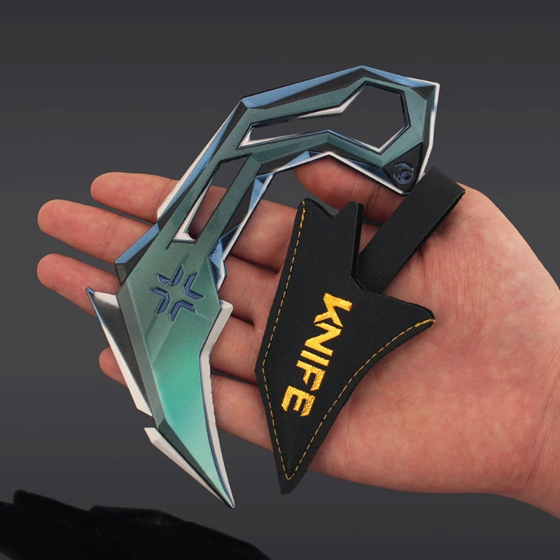 16cm/6.29in valorant periféricos de jogo luminoso vct garra faca arma metal modelo tático comando faca desktop ornamento menino brinquedo
