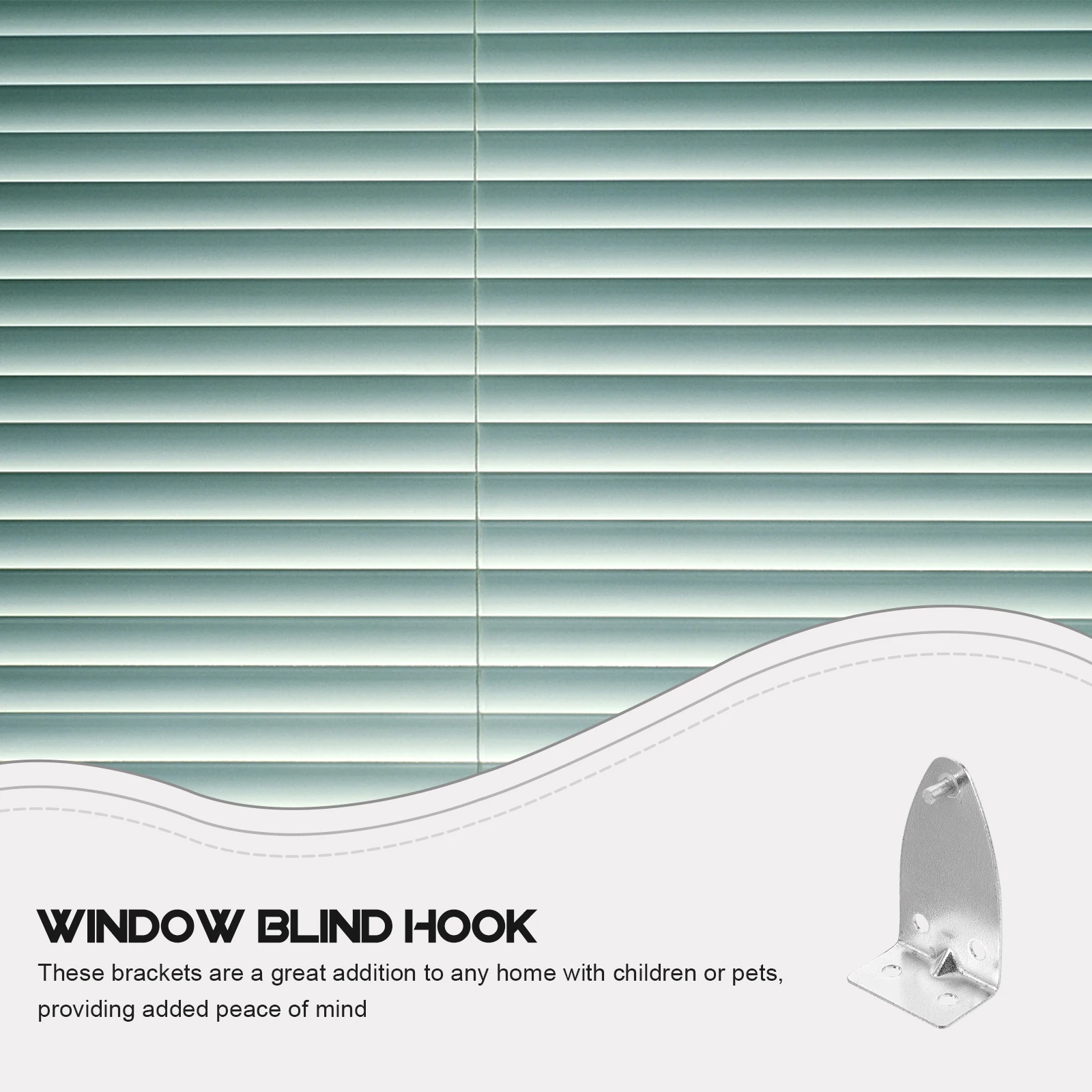 

8Pcs Mini Blind Brackets Metal Replacement Blind Bracket Window Cord Holder Safety Clips for Vertical Horizontal Blinds