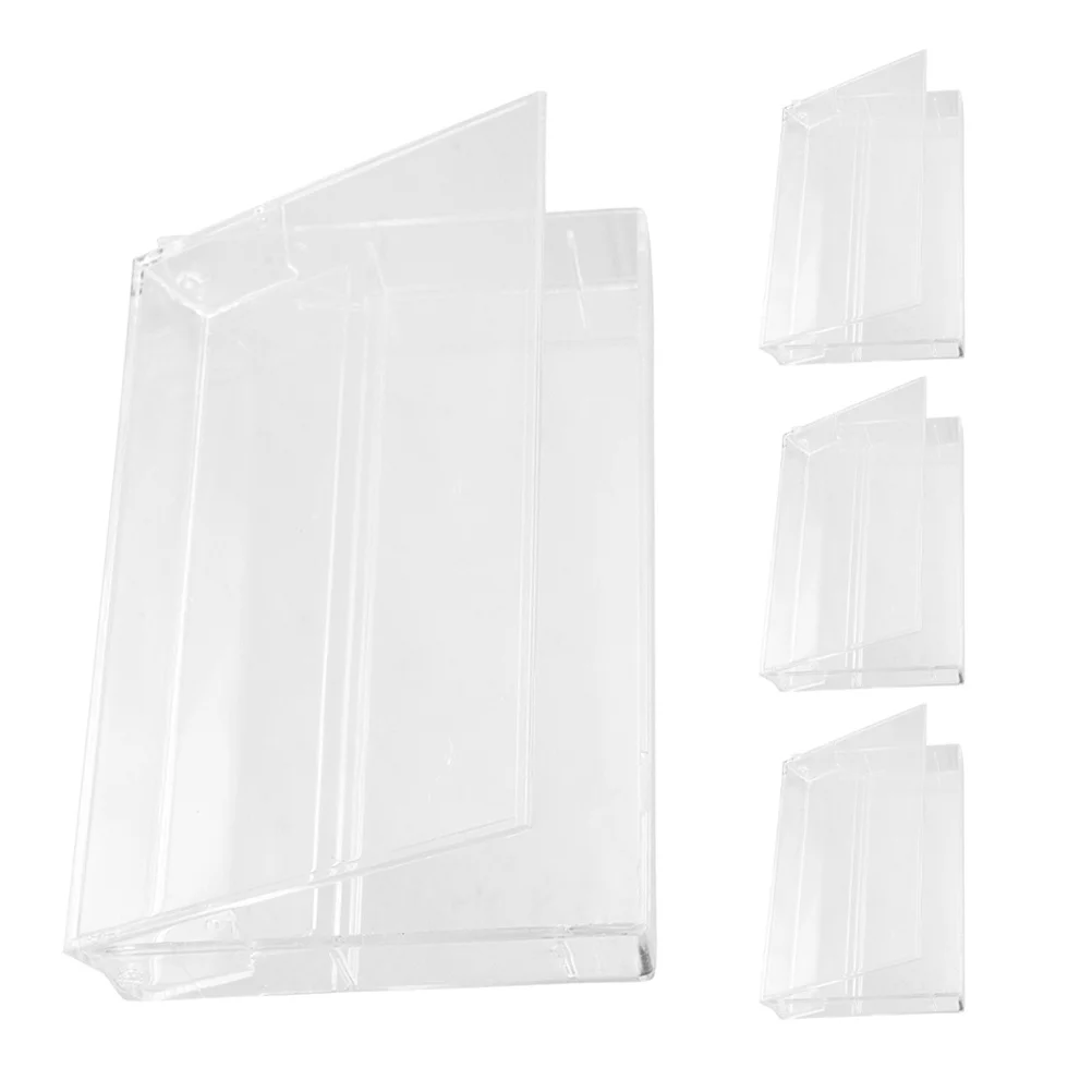

4Pcs Cassette Tape Storage Boxes Vintage Transparent Plastic Cases Holders for Audio Tape Protection Collectors Djs DIY