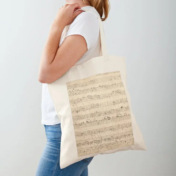

Wolfgang Amadeus Mozart Sheet Music Tote Bag tote bag supermarket folding bag canvas tote bags